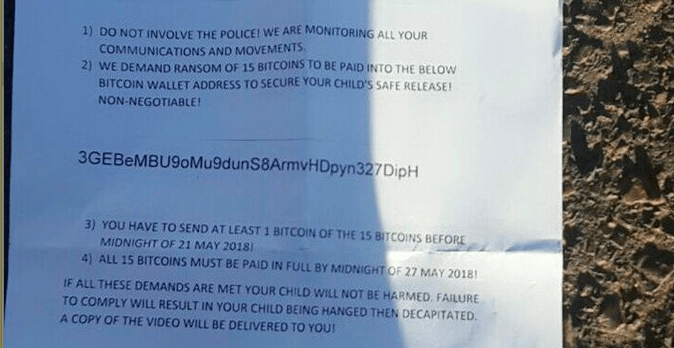Image showing The ransom demand