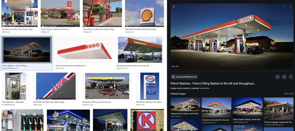 Image showing The branding resolves to Esso