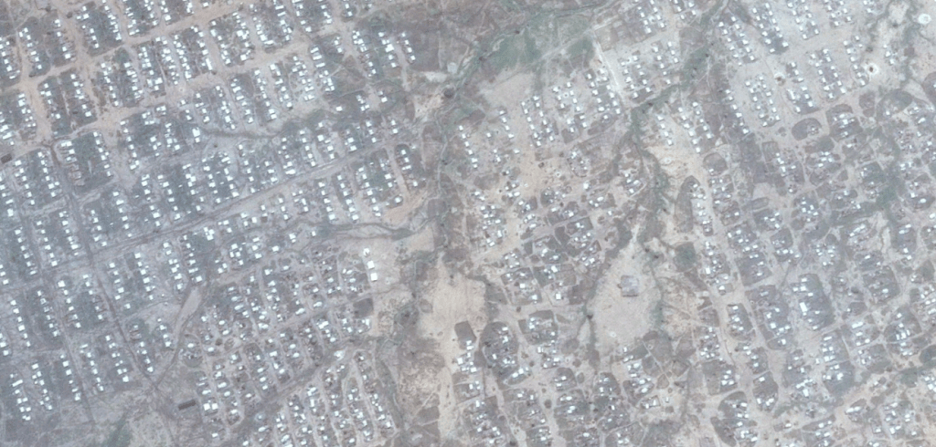 Image showing Minawao, Cameroon. A barren landscape becomes a city