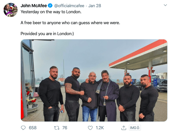 Screenshot showing The tweet in question