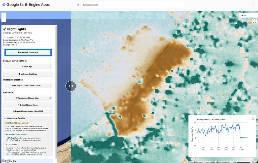 Image showing Change, quantified per pixel