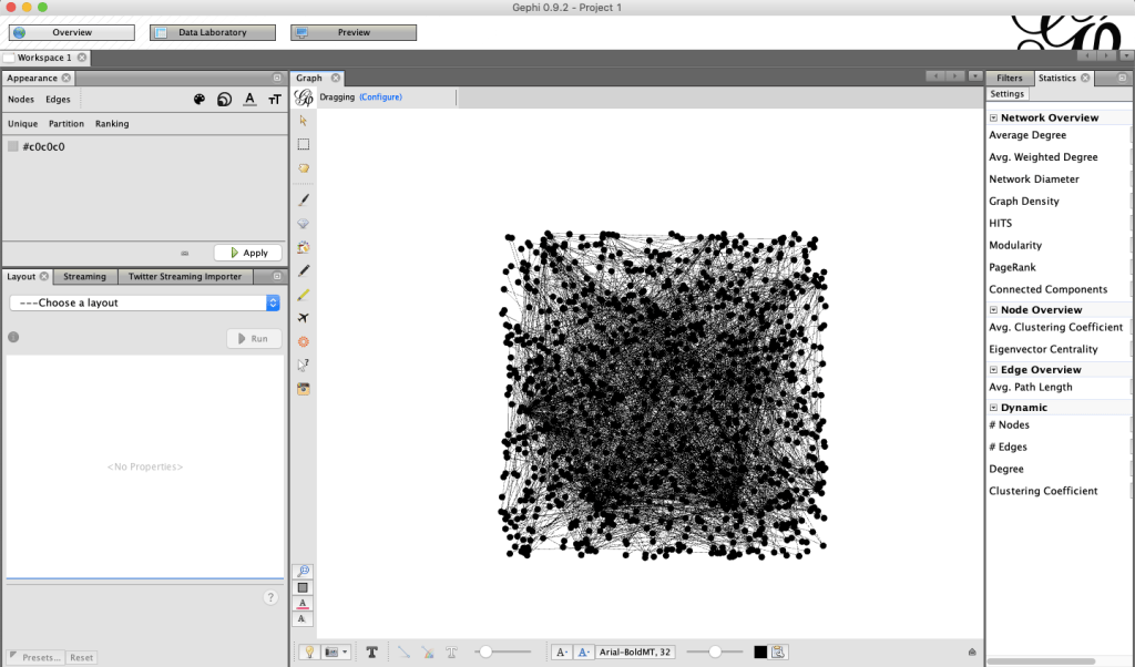Image showing Before and after running a layout function
