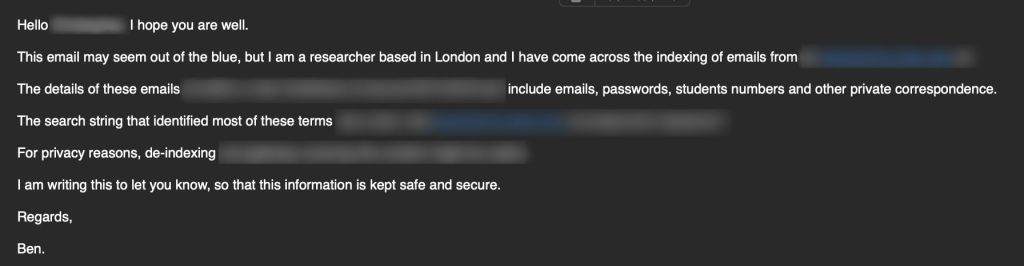 Image showing The notice I sent