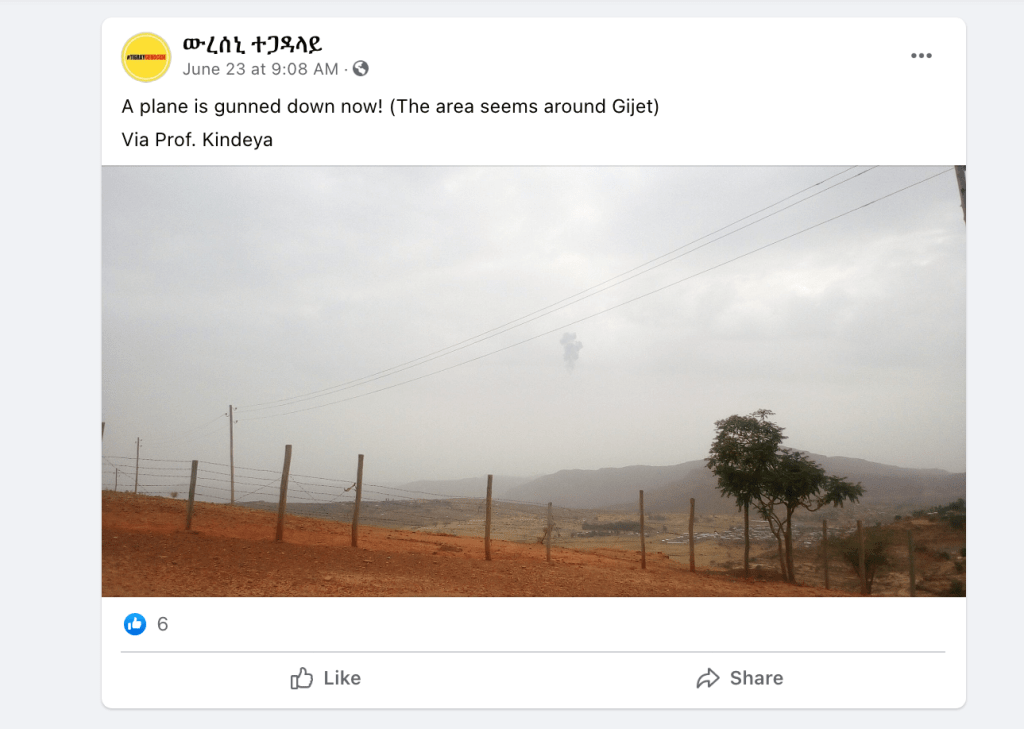 Screenshot showing The post that opened the case