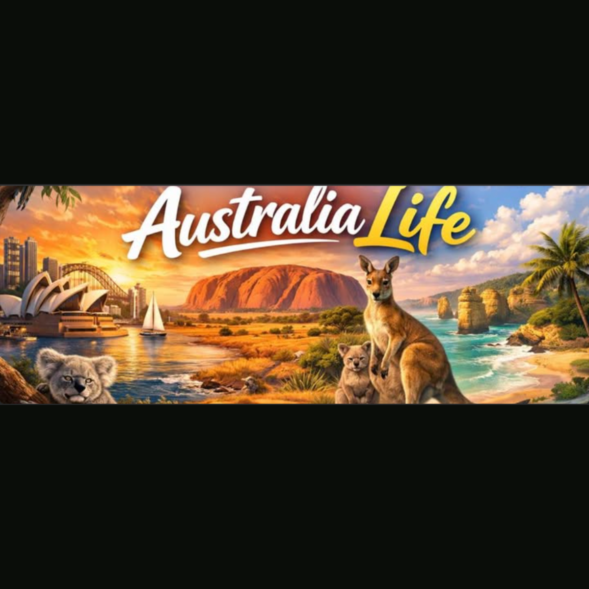 The AI-generated cover image of the Australia Life Facebook group