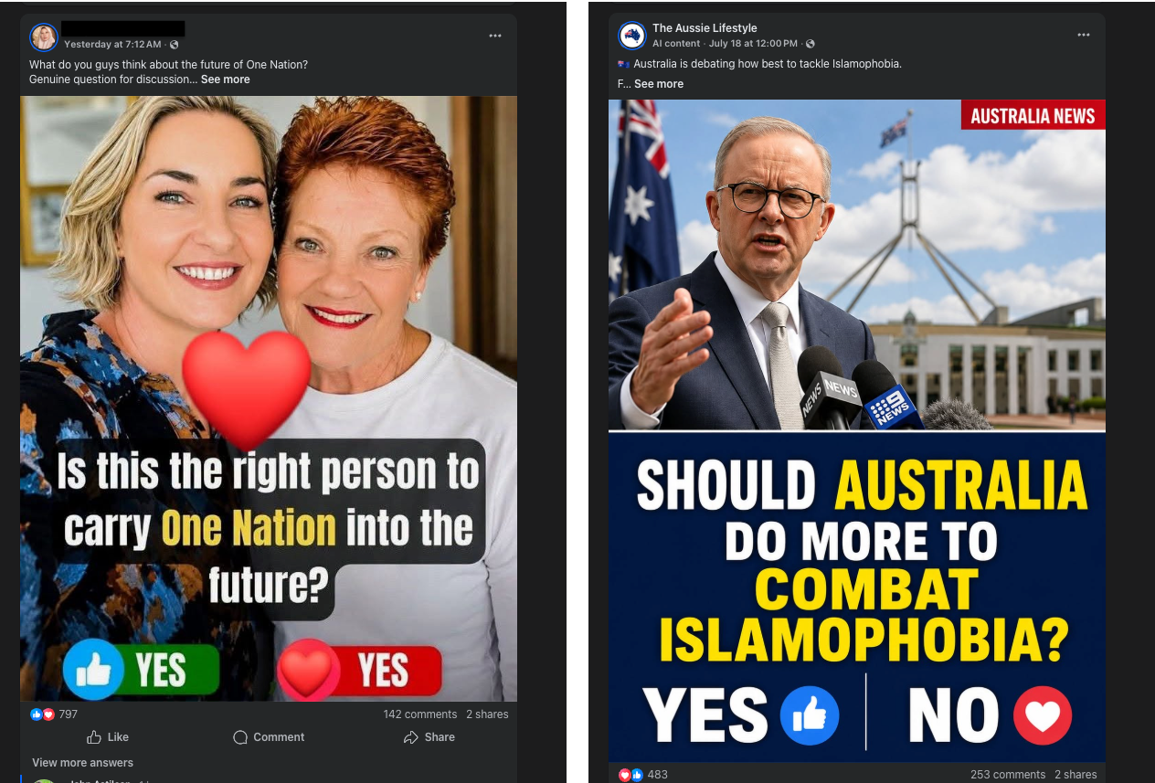 Screenshot showing Posts made in the group
