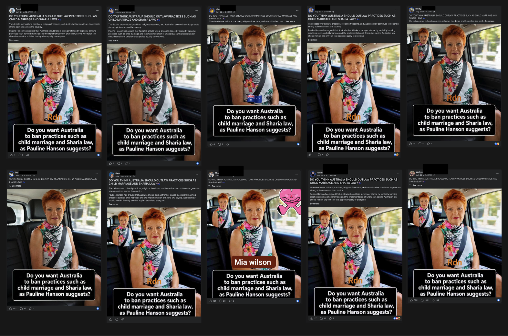 Screenshot showing Repeat posts