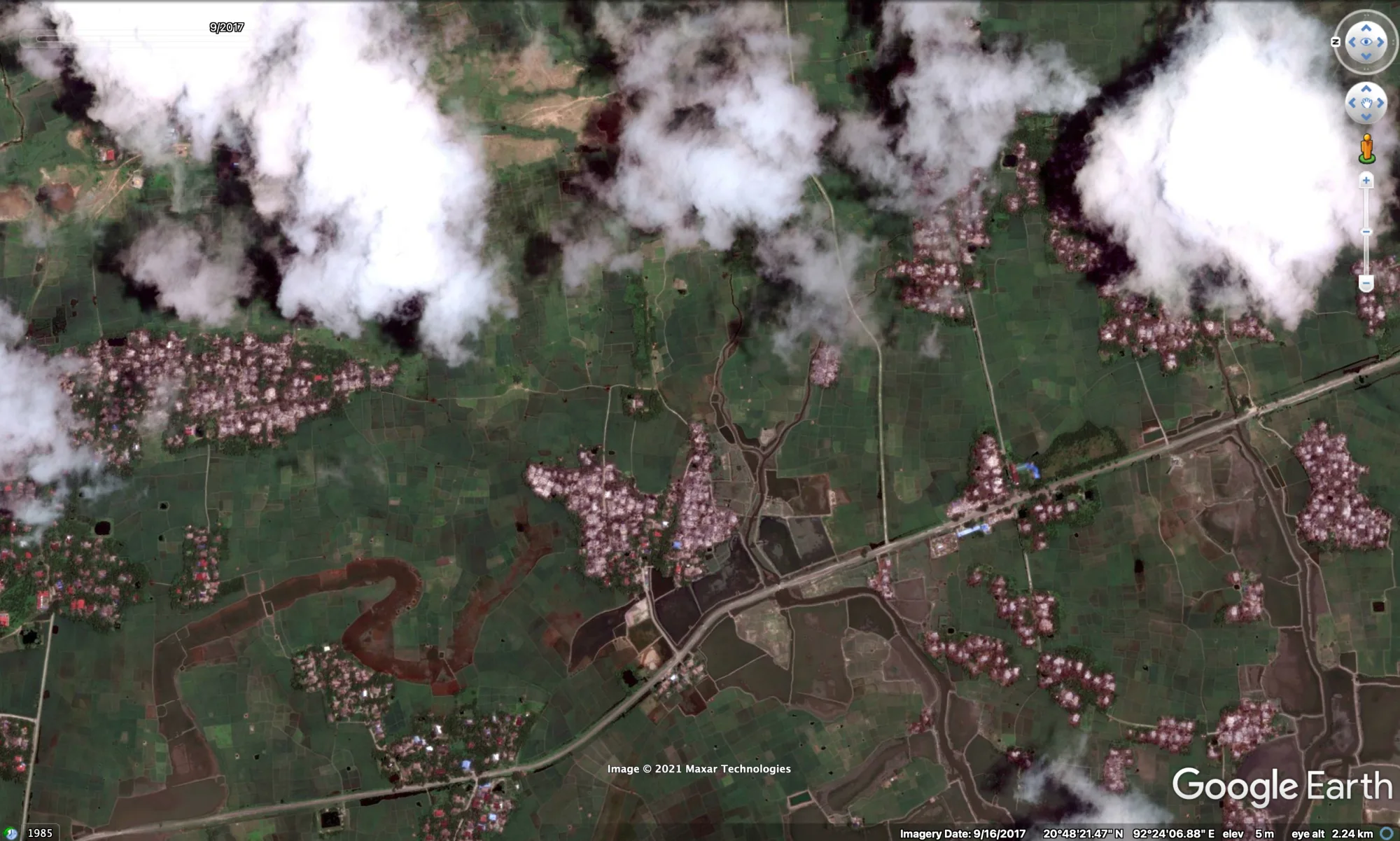 Villages near Pan Taw Pyin, 16 September 2017