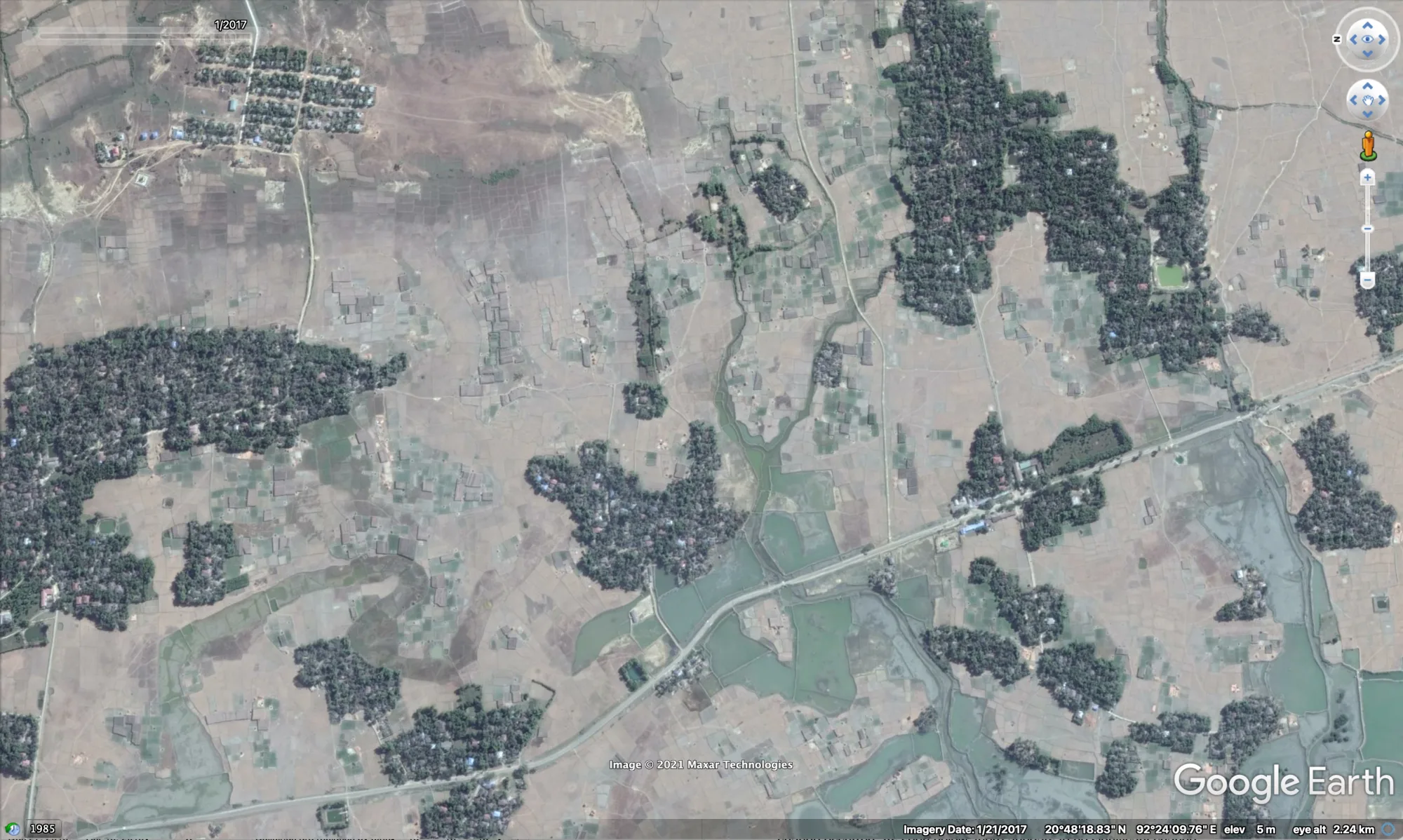Villages near Pan Taw Pyin, 21 January 2017